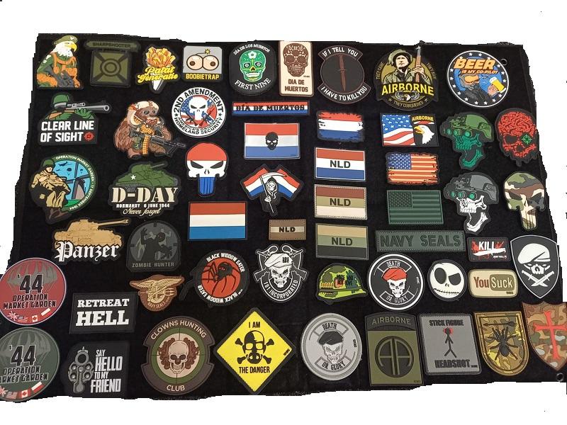 NIEUWE COLLECTIE Airsoft PVC emblemen met klitteband / Te bezichtigen in onze winkel in Hilversum / Bel voor actuele voorraad ! -4046-a